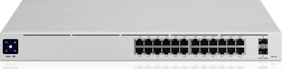 Ndërprerës Ubiquiti USW-PRO-24-POE, 88Gb/s, 26 porte