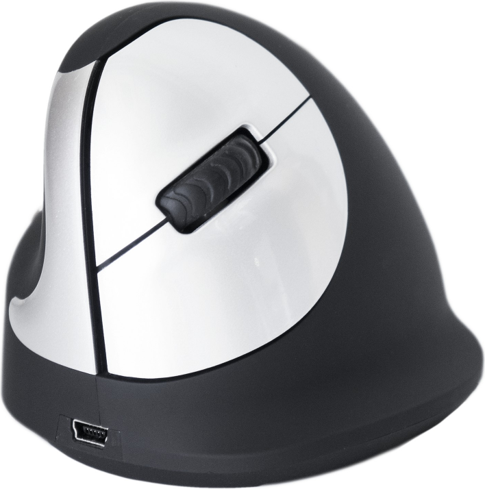 Maus wireless R-GO Tools HE, i zi/ i argjendë