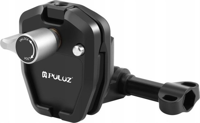 Mbajtëse xhami Puluz PU942B për kamera aksion, rrotulluese, e zezë