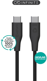 Kabllo USB C në USB C eSTUFF Infinite, 60W, i zi