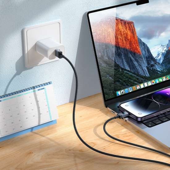 Кабел USB Hoco X118, USB A во Lightning, 1m, со екран, црн