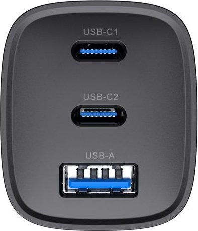 Патувачки полнач Havit UC20, 65W GaN, 3 порти, црн