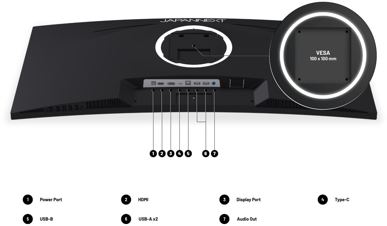 Monitor i lakuar JapanNext UWQHD, 34", rezolucion ultrawide, i zi