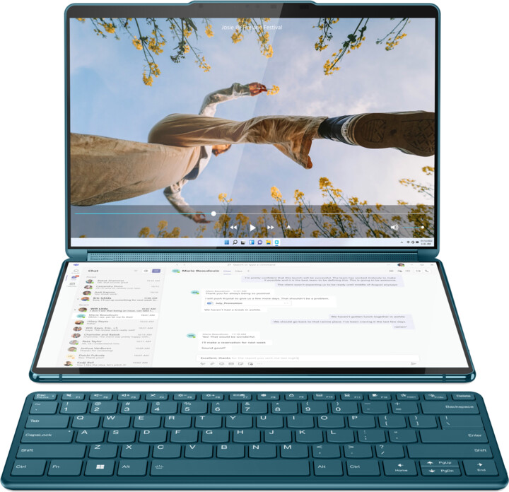 [OUTLET] Laptop Lenovo Yoga Book 9 13IRU8, 13.3", Intel Core i7, 16GB RAM, 1TB SSD, Intel Iris Xe Graphics, i kaltër	