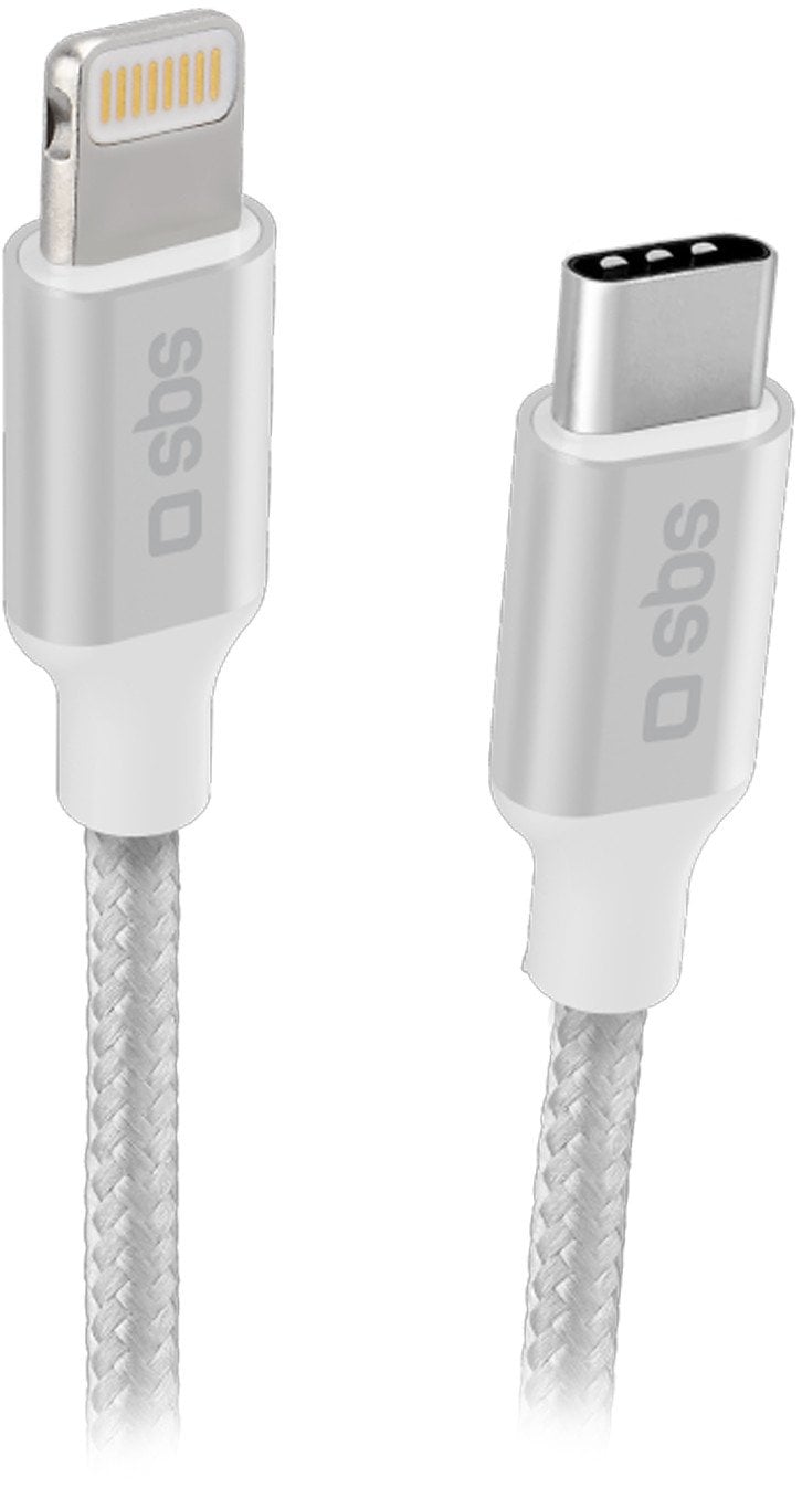 Kabllo karikimi SBS USB C në Lightning, 1m, e bardhë