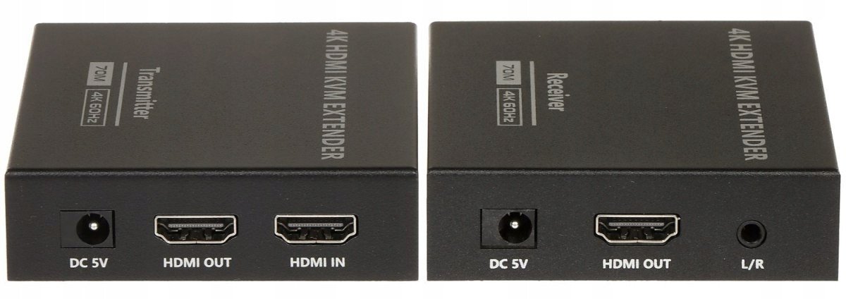 Екстендер HDMI USB EX 70 4KV2, 4K, 70m, црн