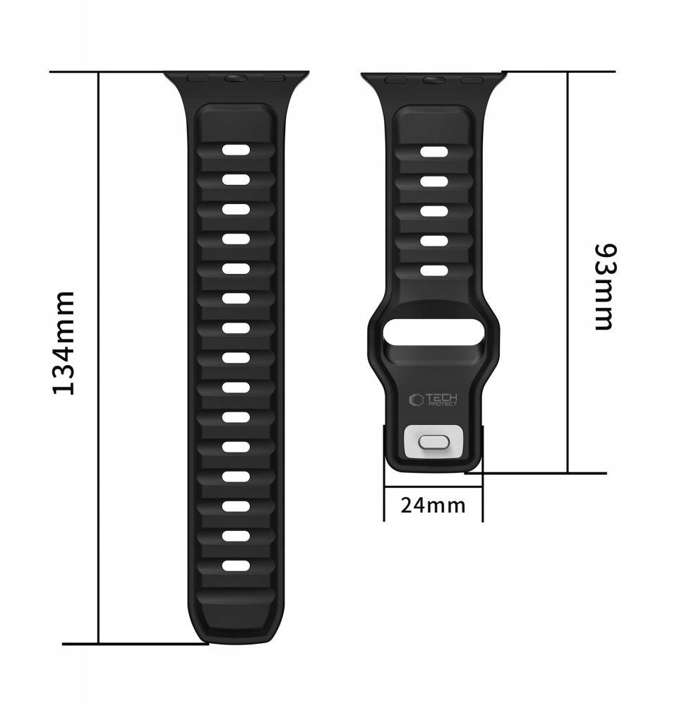 Rrip ore Tech-Protect IconBand Line, për Apple Watch 44/45/46/49mm, i zi