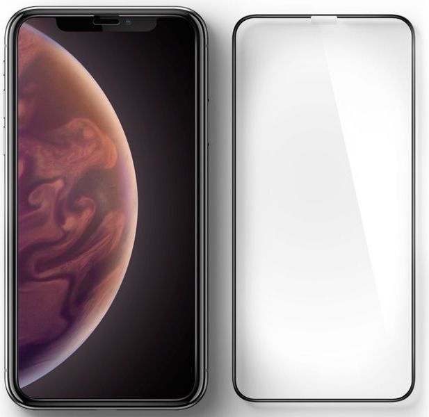 Mbrojtësi i ekranit Spigen Glas.tR Slim FC për Apple iPhone Xs Max, qelq i forcuar 9H, i zi