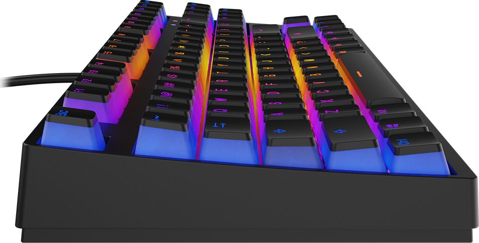 Механичка тастатура Krux Atax PRO RGB Pudding, TKL, Outemu Black, црна