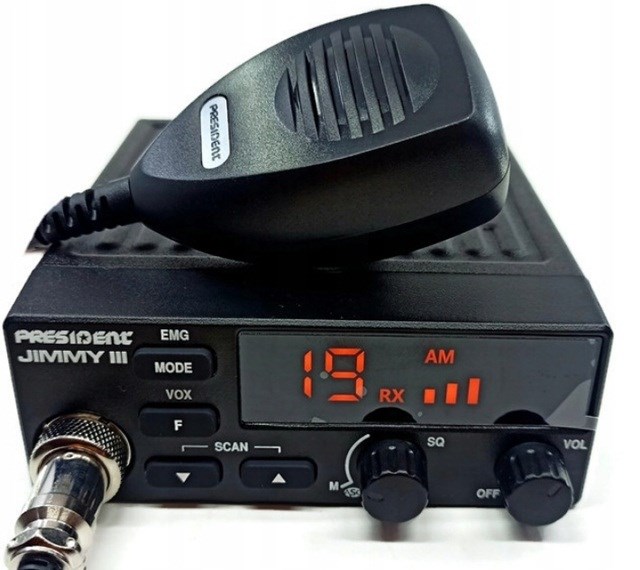 Radio CB President Jimmy III VOX, 40 kanale, 4W, kompakte