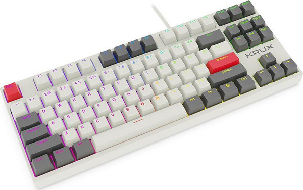 Tastierë Krux Atax PRO, RGB, Gateron Yellow (KRX0110), e bardhë