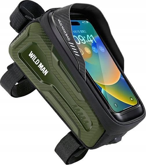 Çantë kornize për biçikletë Wildman M20, mbajtëse telefoni, jeshile