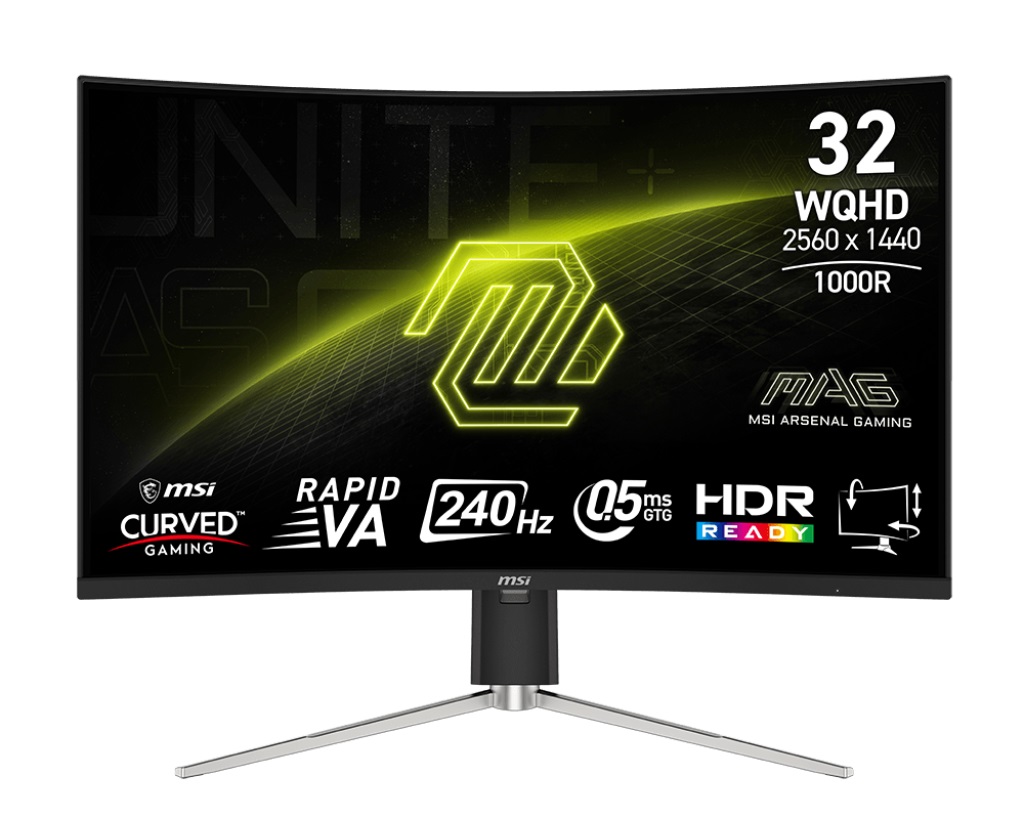 Monitor MSI MAG 325CQRXF E2, 31.5", 2560x1440, 240Hz, i zi