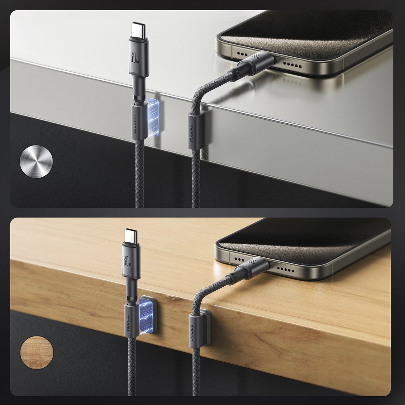 Kabllo USB C Joyroom S A50 Unlimited Series, 60W, 1.2m, gri