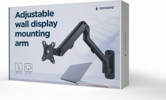 Mbajtëse muri për monitor Gembird, 17" - 27", e zezë