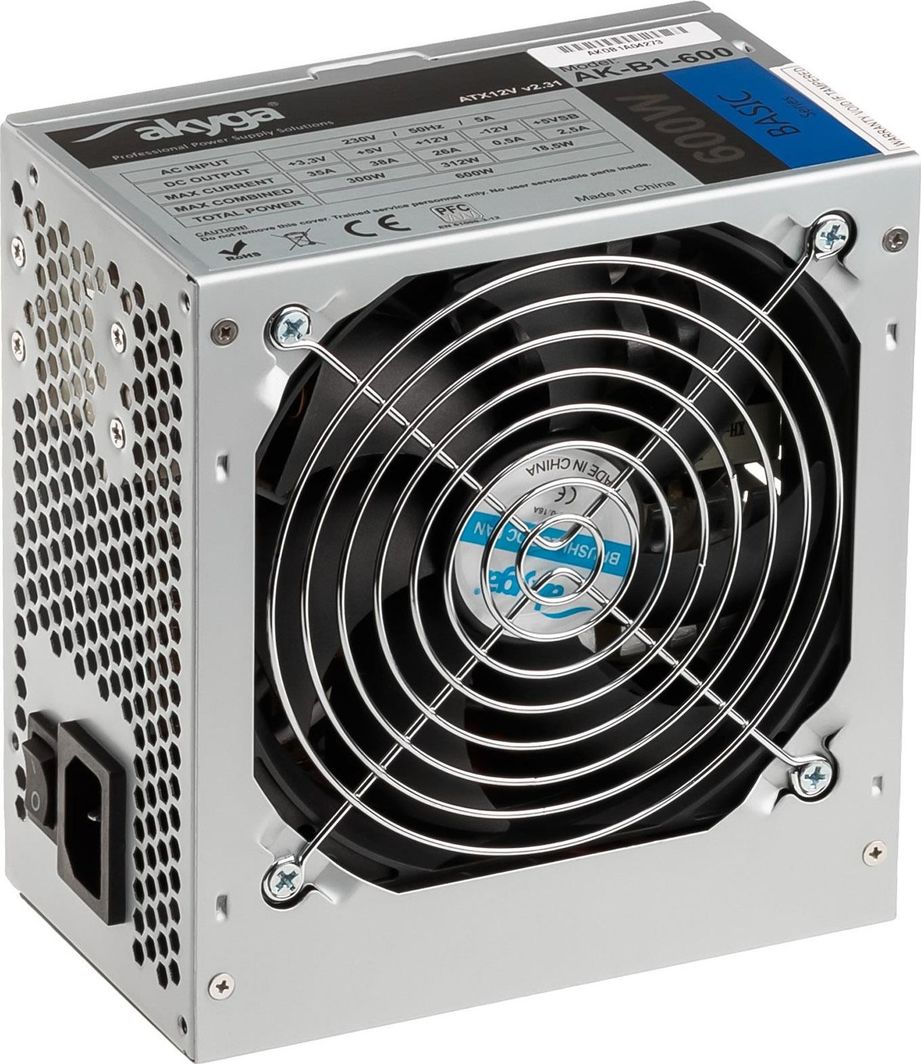 Burim energjie Akyga Basic AK-B1-600 ATX, 600W