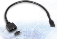 Внатрешен кабел за напојување Интер-Тек 88885550, адаптер 3-пин 5V RGB во VDG, 0.2m, црна
