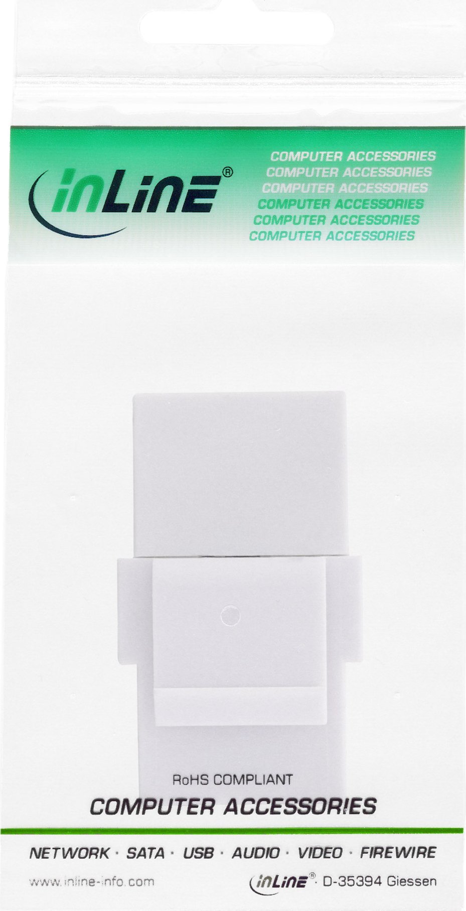 Modul snap in INLINE USB C, 1 portë, Power Delivery, i bardhë