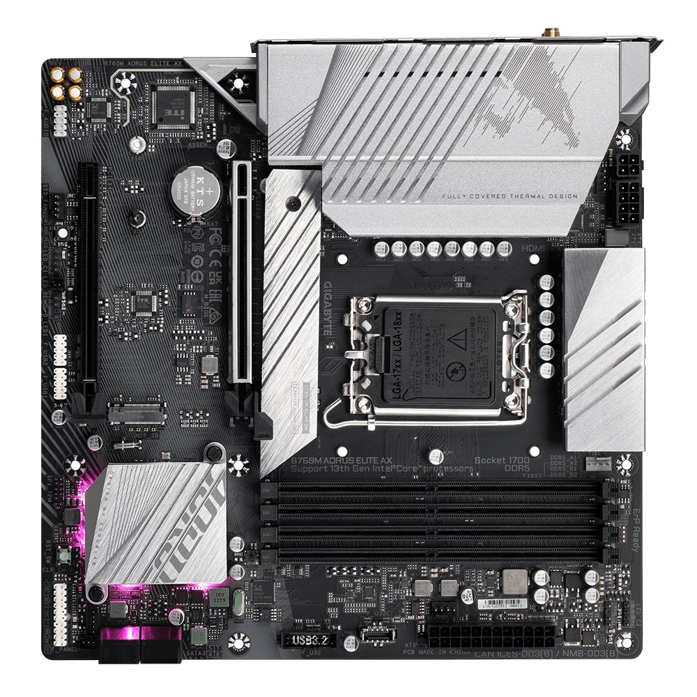 Pllakë amë Gigabyte B760M AORUS ELITE AX Intel B760 LGA 1700 micro ATX