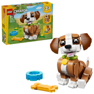 Set lodrash LEGO Cute Animals Playful Puppy 31382, qenush ndërtues, shumëngjyrësh