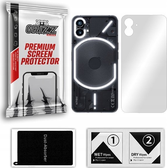 Mbrojtëse e pasme GrizzGlass SatinSkin për ZTE Axon 40 SE, film fleksibël, përfundim satinë transparent