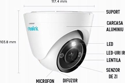 Kamerë sigurie Reolink P344 LAN, 12MP, 4512 x 2512, e bardhë