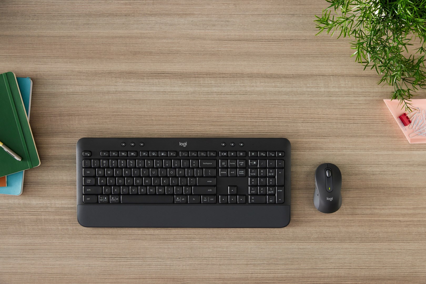 Set tastierë dhe maus MK650, Wireless, e hirtë