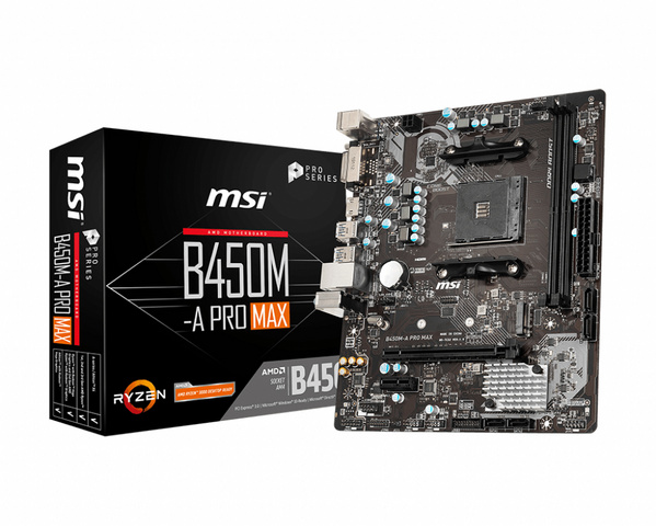 Pllakë amë MSI B450M-A PRO MAX AMD B450 Socket AM4 micro ATX