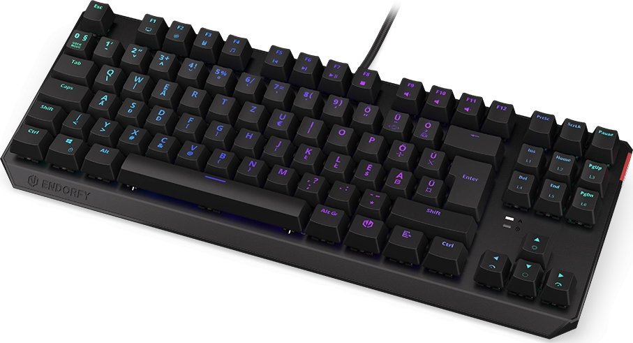Tastierë mekanike Endorfy Thock TKL HU, Kailh Red, RGB, e kuqe