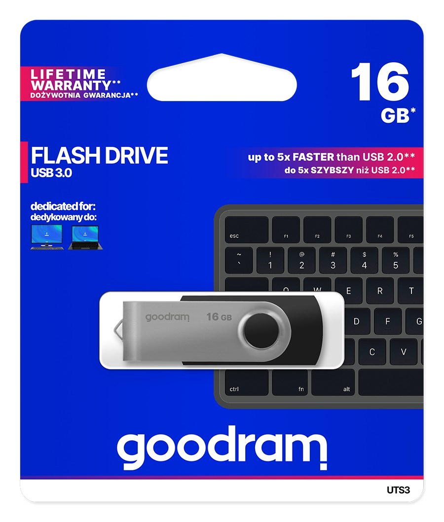 USB Goodram UTS3, 16 GB, USB Type-A