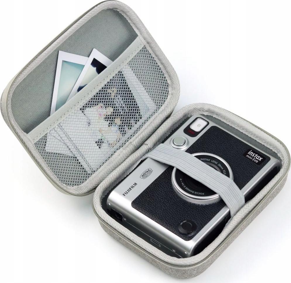 Çantë mbrojtëse Loveinstant për Fujifilm Instax Mini Evo, me rrip, e zezë