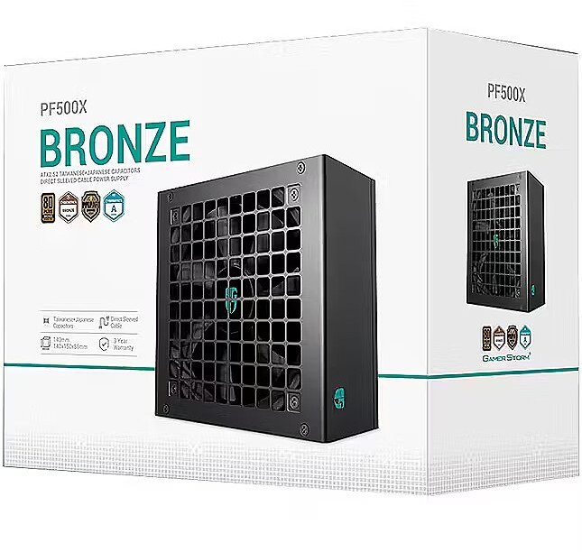 Furnizues energjie Deepcool PF500X, 500W, 80 PLUS Bronze, i zi