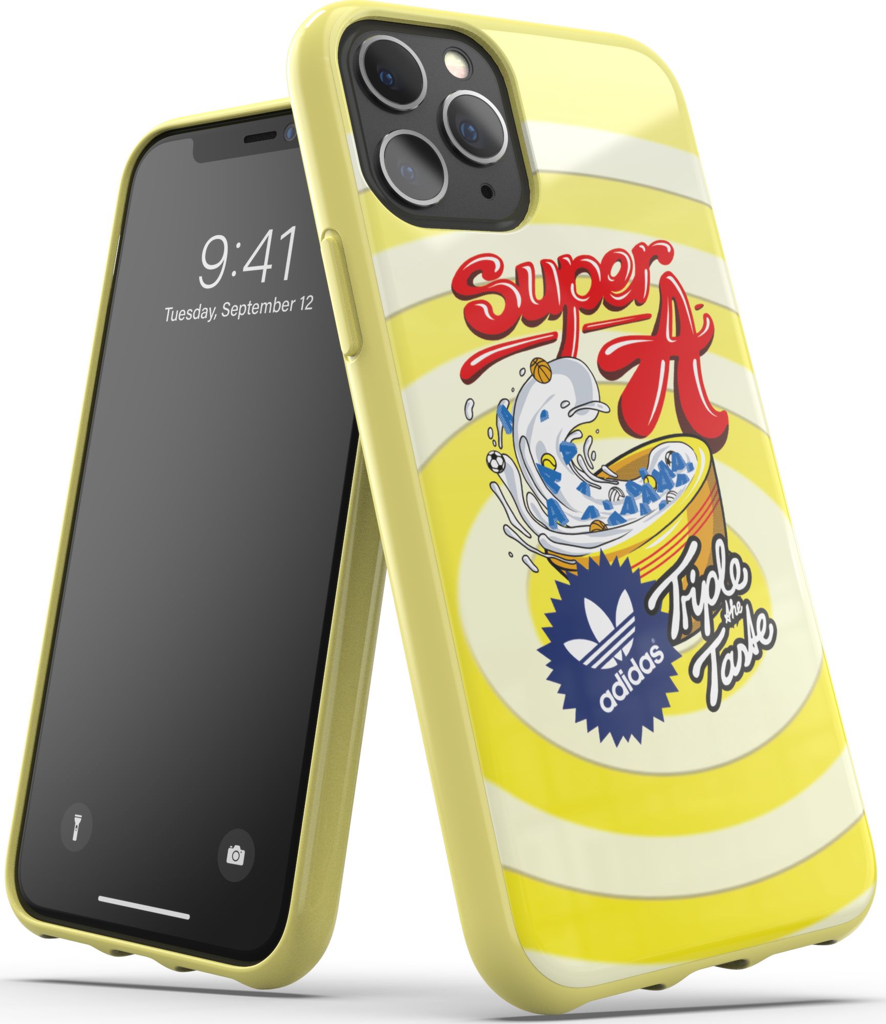 Mbrojtëse Adidas BODEGA FW19, për iPhone 11 Pro, e verdhë