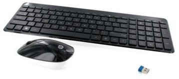 Set tastierë dhe maus HP 802450-051, wireless RF, AZERTY frëngjisht, i zezë
