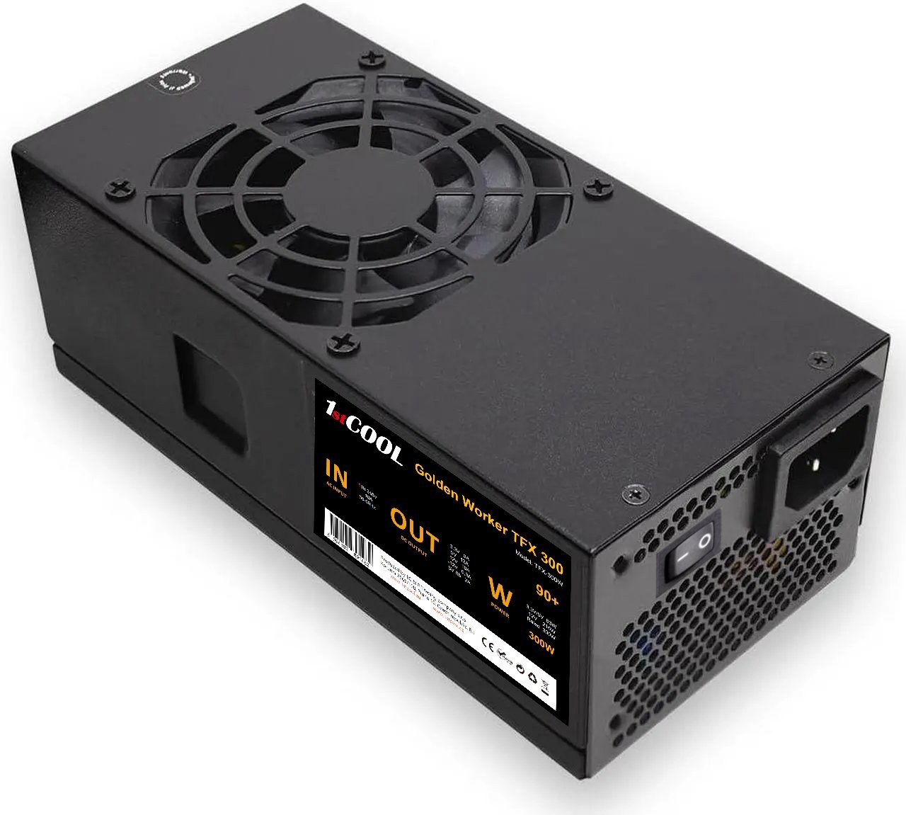 Furnizues energjie PC 1stCOOL GOLDEN WORKER TFX 300, 300W, 88% efikasitet, gri