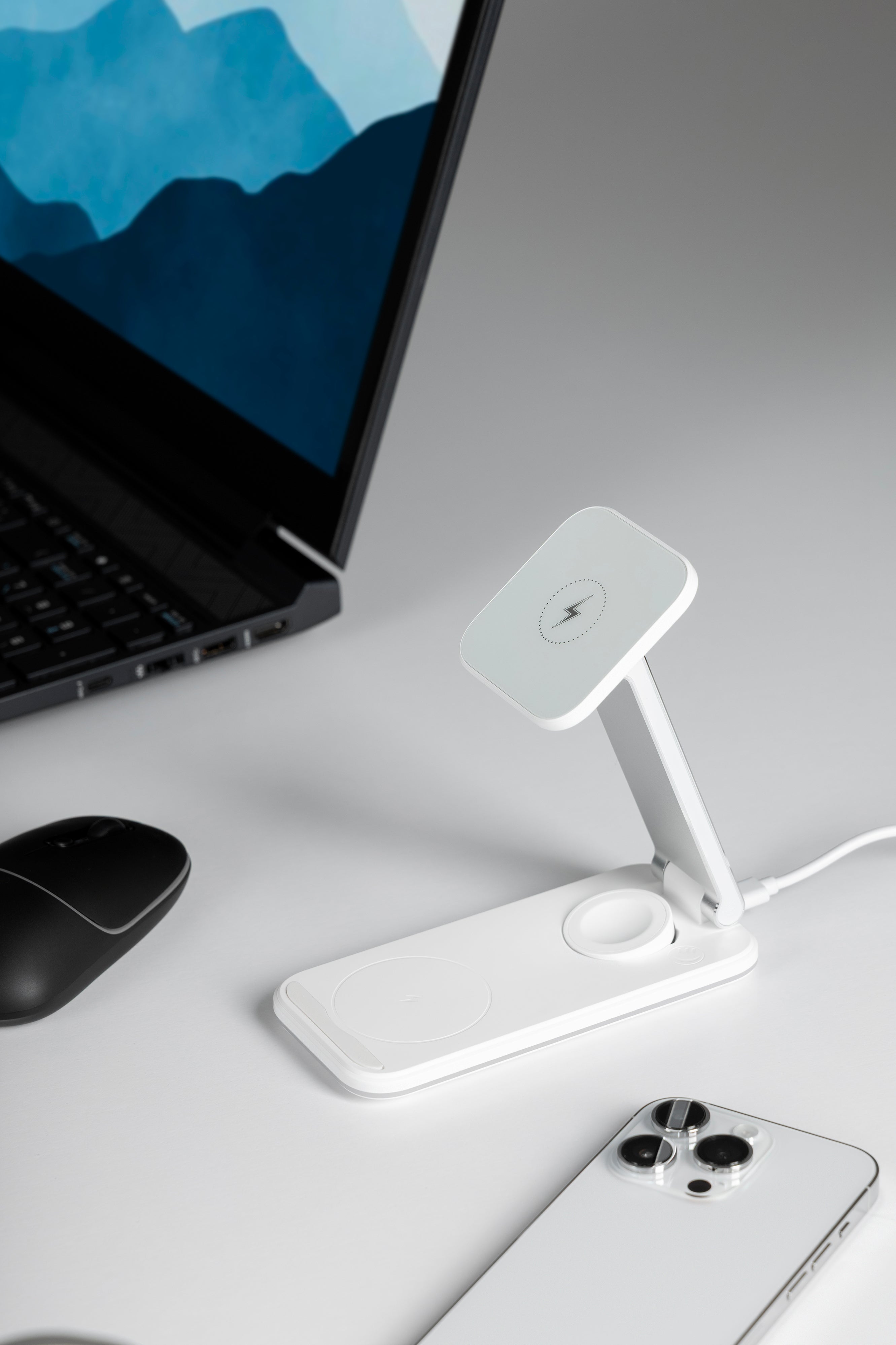 Karikues wireless 3 në 1 Proove Energy Fold, 15W, i bardhë