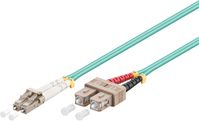 Kabllo optike MicroConnect Duplex LC SC, OM3 50 125µm, 2m, jeshile