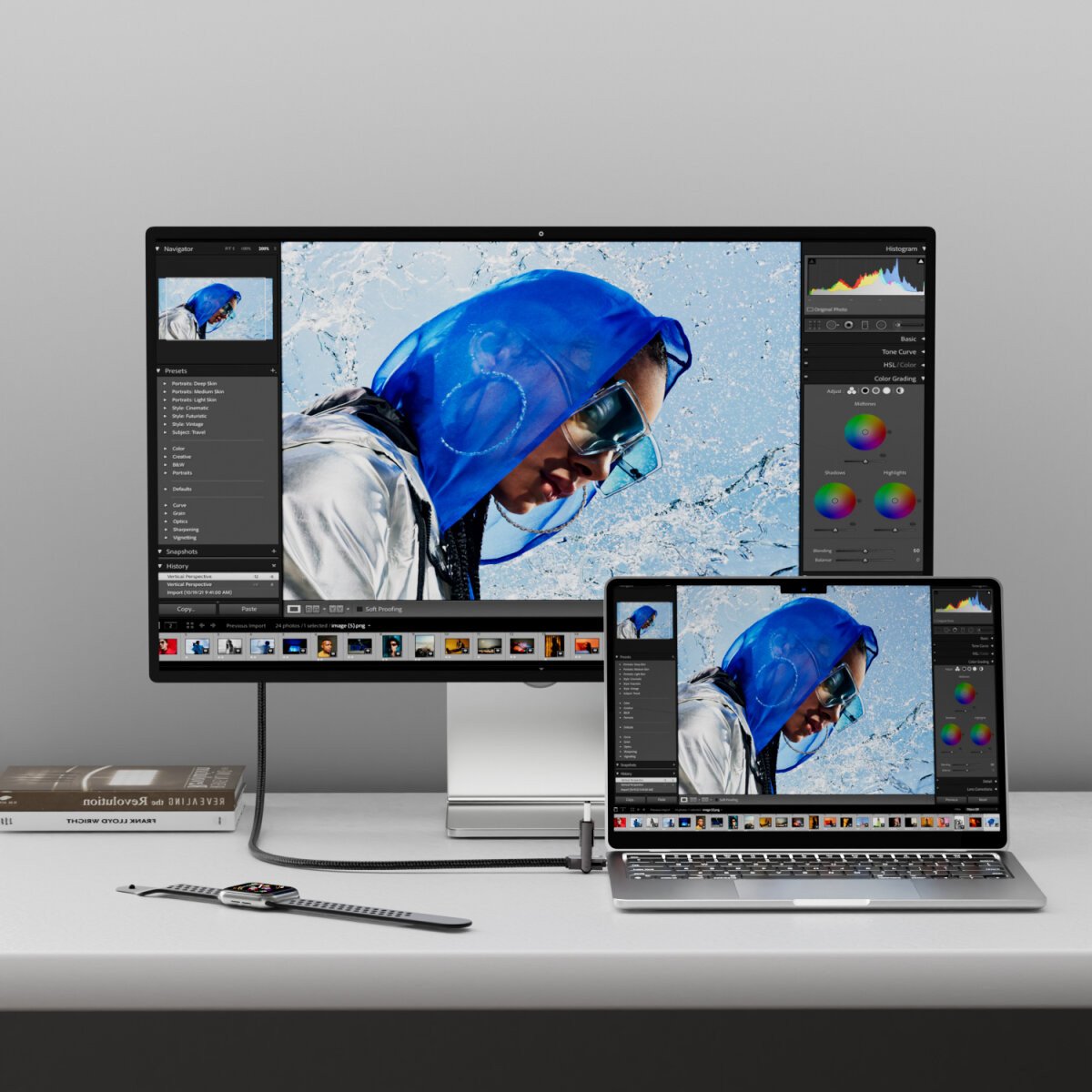Kabllo video 4smarts USB4 ComboCord, 1.5m, 240W 40Gbps, e zezë