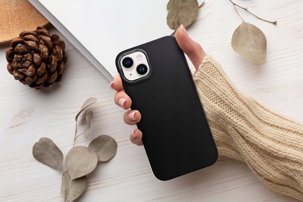 Futera telefoni Frame për Samsung Galaxy A55 5G, TPU, mat, e zezë