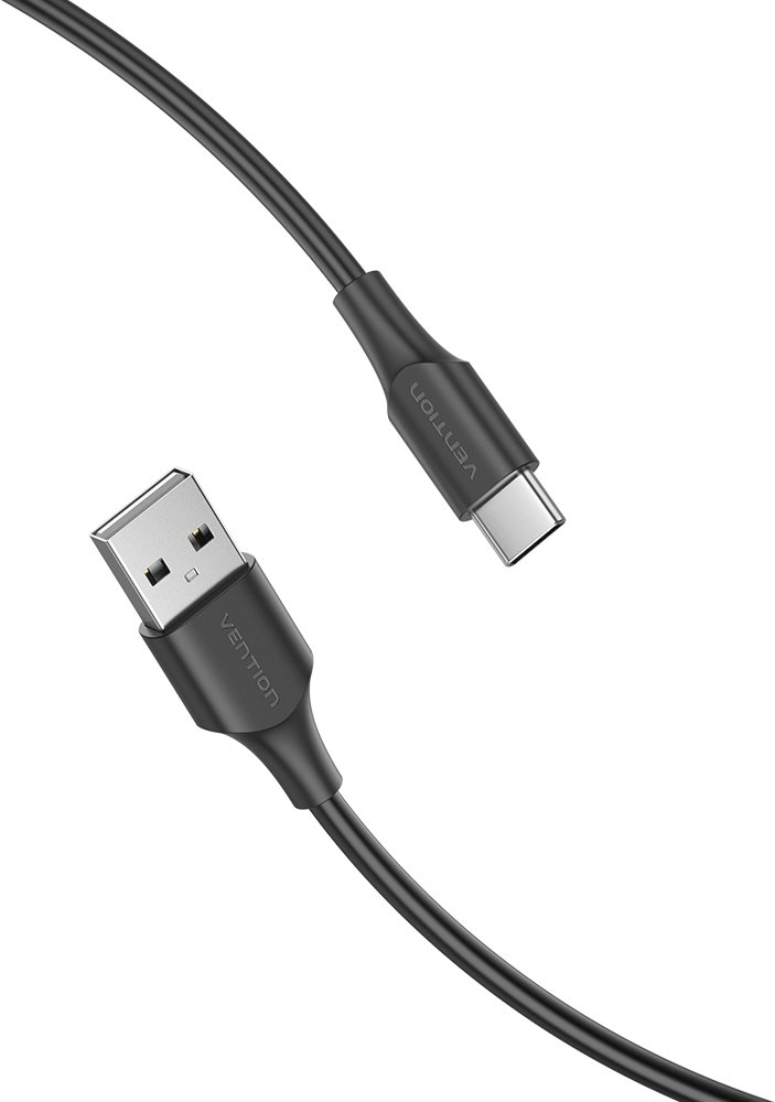 Kabllo Vention USB 2.0 në USB C, 3A, 1.5m, e zezë