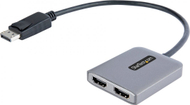 Adapter StarTech DP në Dual HDMI MST Hub, 4K 60Hz, kabllo 30cm, i zi