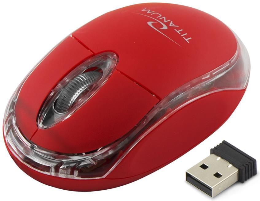 Maus Titanum Condor, wireless, USB, i kuq