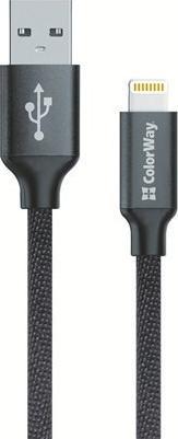 Kabllo USB ColorWay CW-CBUL004, USB A në Lightning, 1m, i zi
