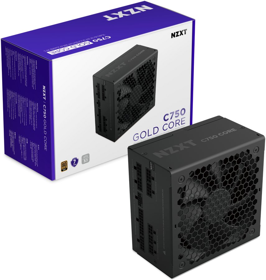 Напојување NZXT C850 Gold Core, 850W, 80+ Gold, ATX 3.1 PCIe 5.1
