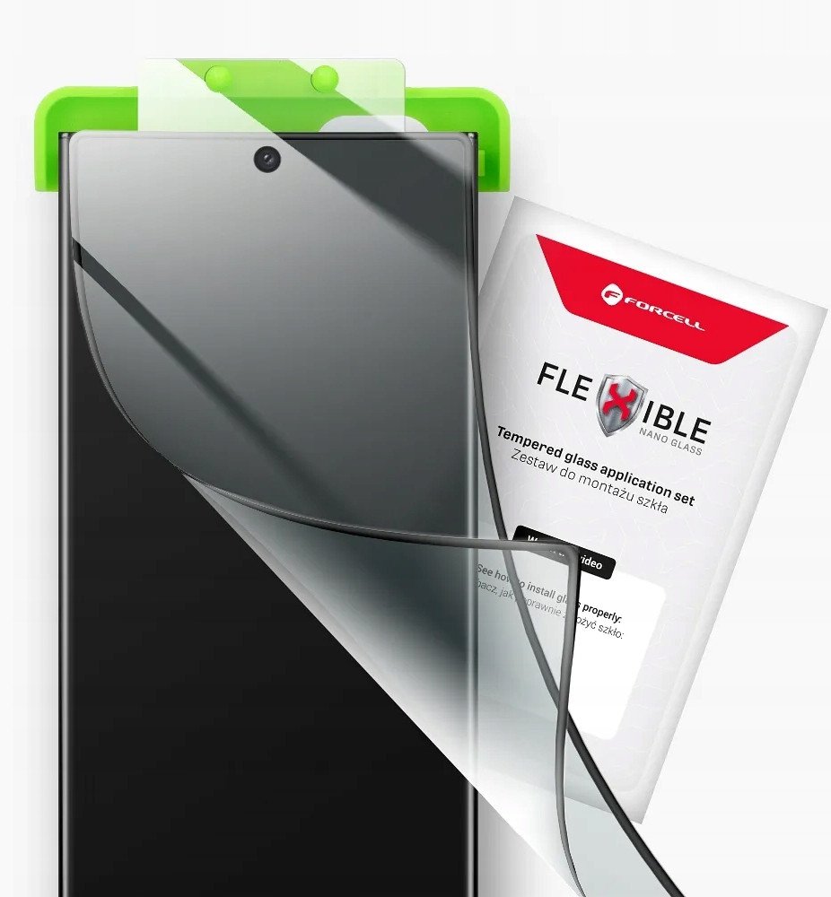 Mbrojtës ekrani Forcell Flexible Nano Glass 5D për Samsung Galaxy A12, qelq hibrid, transparencë e lartë