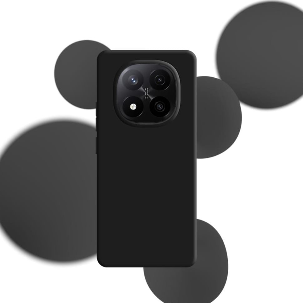 Maskë silikoni 3MK për Xiaomi Redmi Note 14 Pro+, e zezë