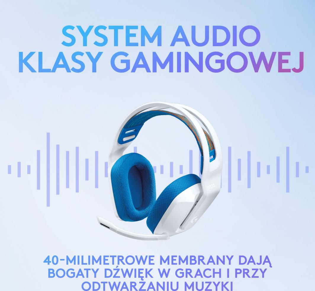 Kufje Logitech G335 (981-001018), të bardha/ kaltra