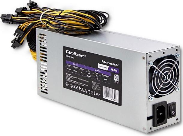 Burim energjie Qoltec Gaming Miner PCI-E 50349 Inny, 1800W