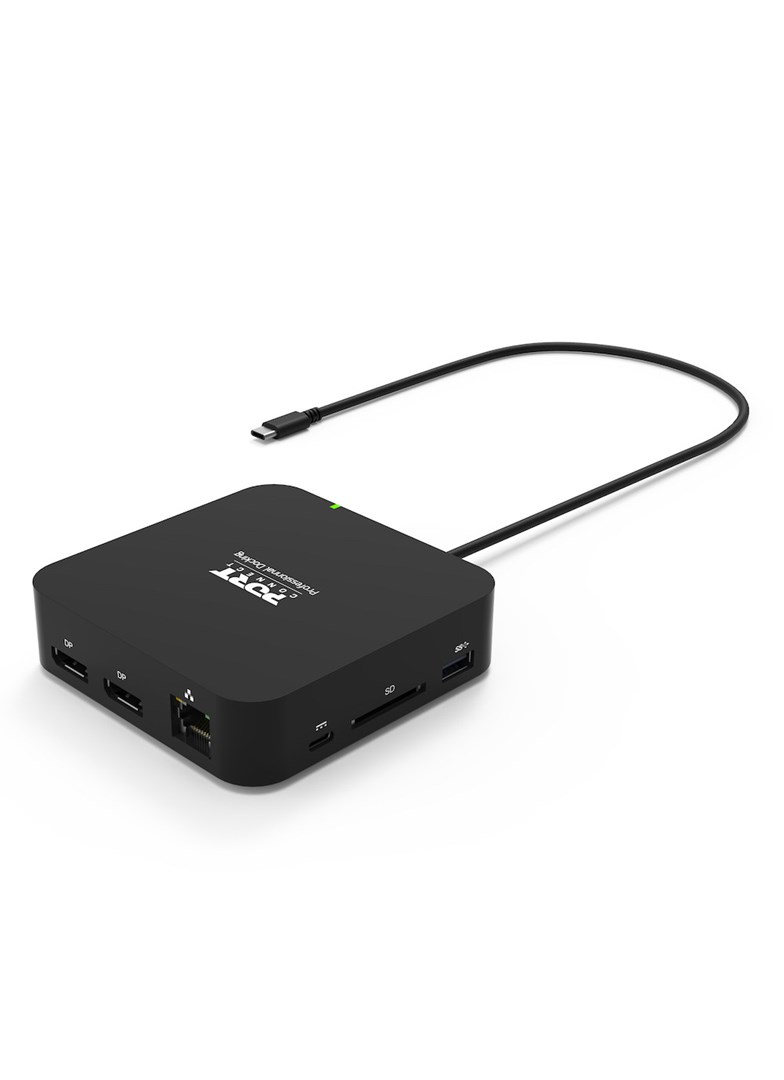 Stacion docking Port Designs, USB-C, 2x4K DisplayPort, 85W, i zi