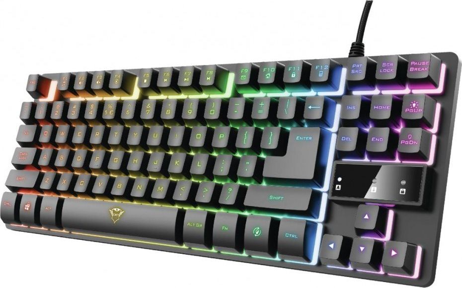 Tastierë lojërash Trust GXT 833 Thado, Tenkeyless, LED, e zezë